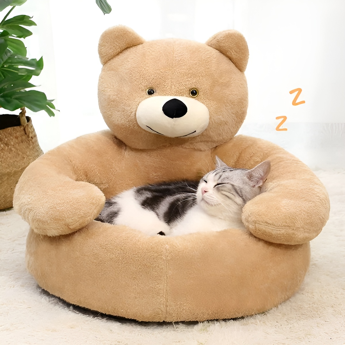 SweetSeat - Adorable chaise en peluche en forme d'ours en peluche pour animaux de compagnie